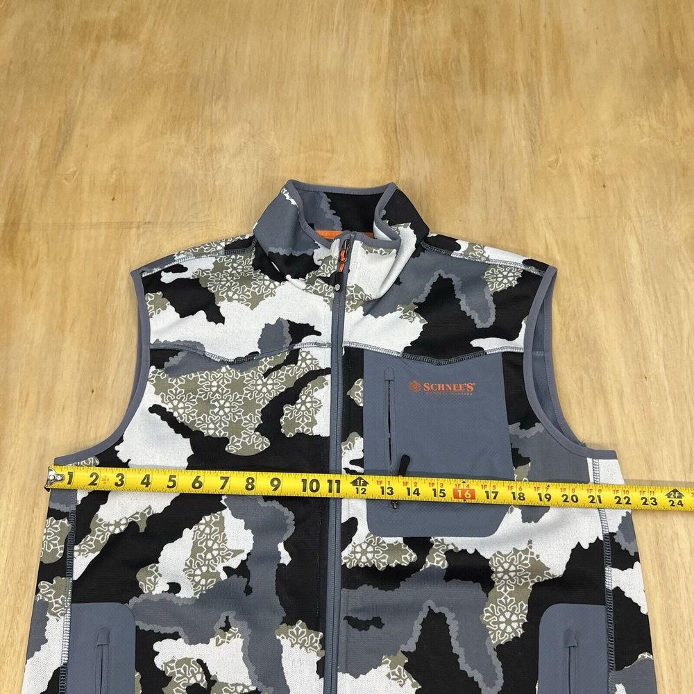Schnee's Bozeman Montana Camo Softshell Vest Full Zip Fleece Lined Men Sz Medium - Picture 6 of 11